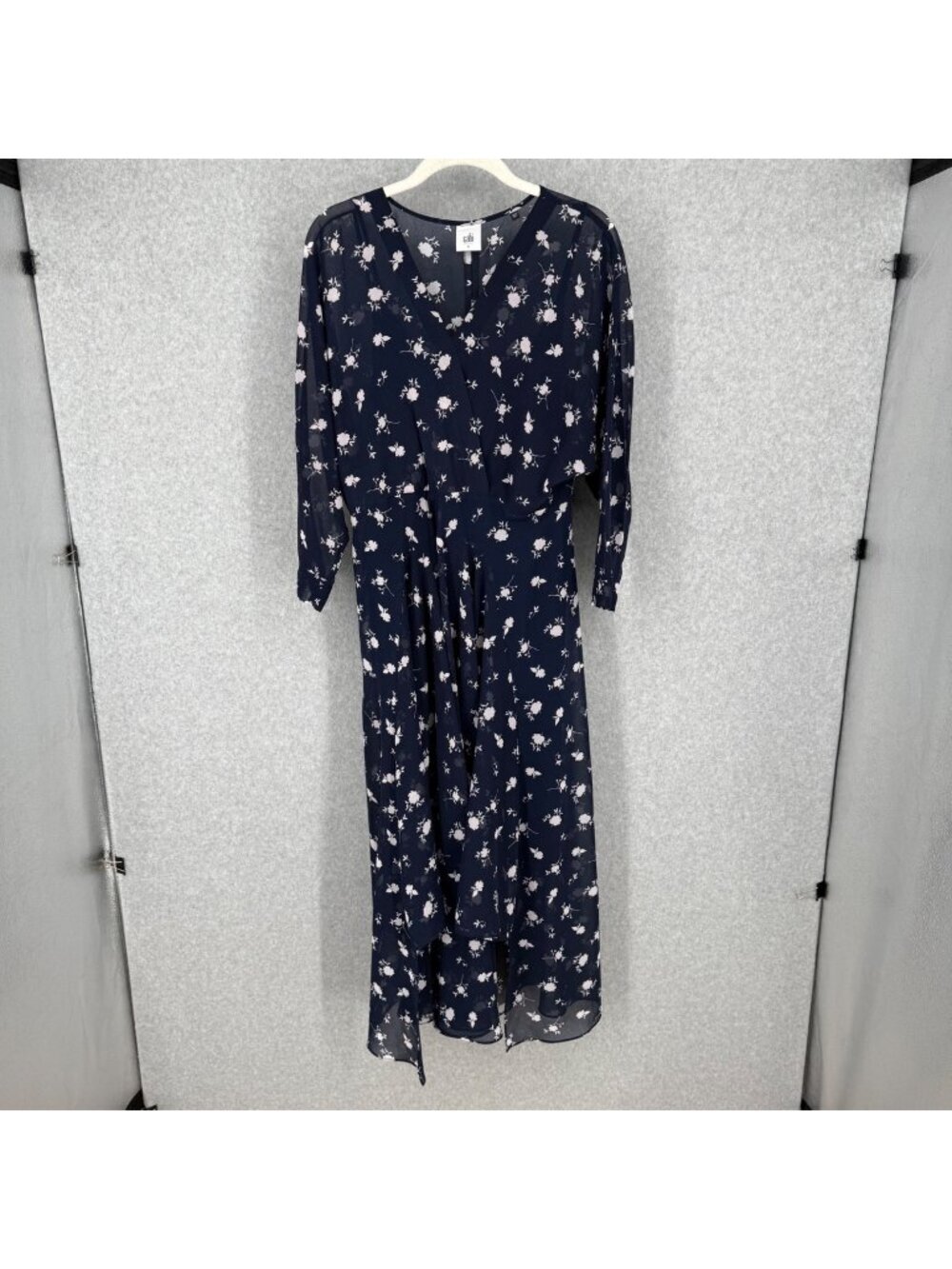 Cabi Womens Floral Dreams Midi Dress Size 6 Navy Pemberley Print Style 5575 EUC